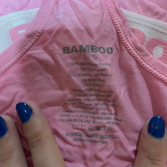 Pink Bamboo Sport Bra - Picture 5 of 7